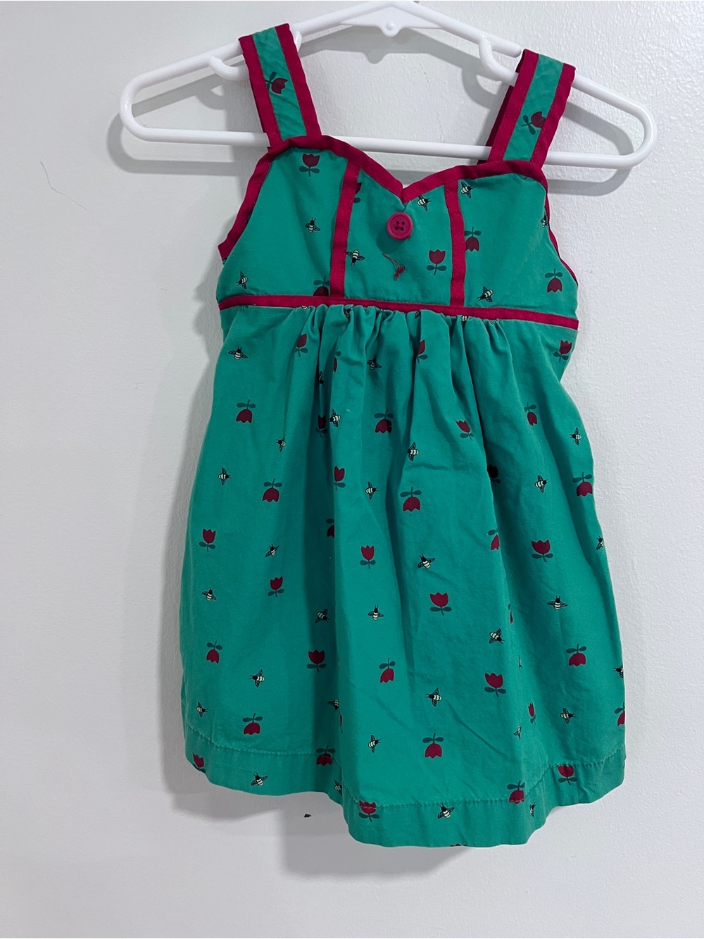 Hanna Andersson Green Sundress with flowers
